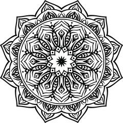 Circular pattern mandala art 
