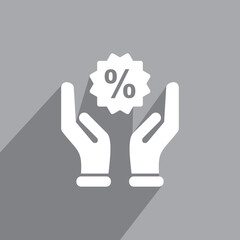 discount save icon, business icon vector