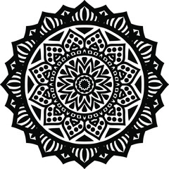 Circular pattern mandala art 
