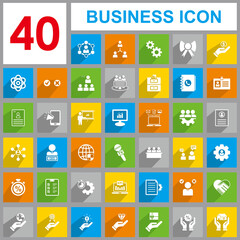 business set icon, business icon vector