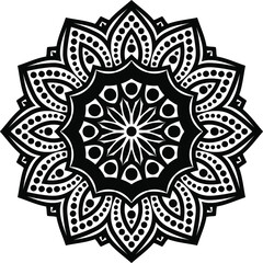 Circular pattern mandala art 
