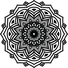 Circular pattern mandala art 
