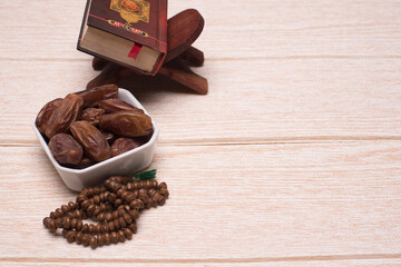 Ramadan conceptual photography,with beads and the Holy Quran