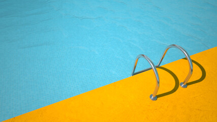 Pool in blue and yellow