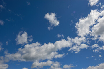 Blue sky background with clouds