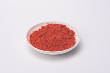 Chili powder isolated over grey background