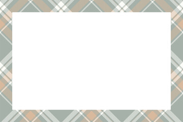 Vintage frame vector. Scottish border pattern retro style. Tartan plaid ornament.
