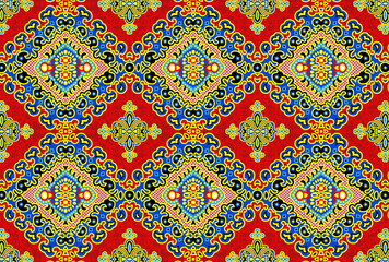 digital hankie design pattern for textile print illustration background 3d motif