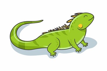 Fototapeta premium Iguana Cartoon Illustration Cute