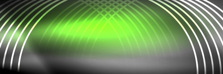 Shiny neon lines, stripes and waves, technology abstract background. Trendy abstract layout template for business or technology presentation, internet poster or web brochure cover, wallpaper