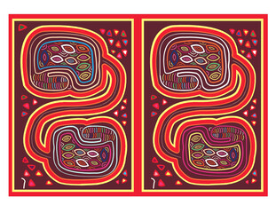 panama indigenous mola vector