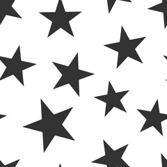 Stars icon in flat style. Shape vector illustration on white isolated background. Geometric emblem seamless pattern business concept.