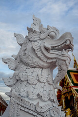 Fototapeta na wymiar The statue inside the Thai temple.