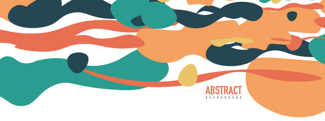 Trendy liquid style shapes abstract design, dynamic vector background for placards, brochures, posters, web landing pages, covers or banners