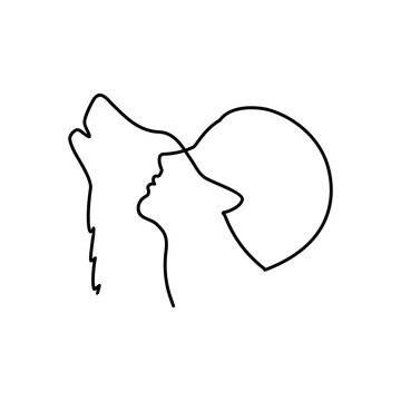 recommend clip art: Man and wolf