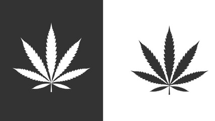 Marijuana leaf.   illustration isolated on a white background