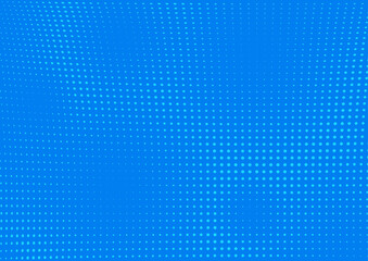 Blue Dotted Pop-art Halftone Background Illustration - Modern Graphic Design Element for your Projects, Vector