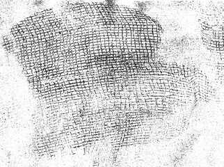 Grunge texture of soft gauze cotton fabric. Abstract monochrome background of coarse crumpled fabric. Vector illustration.