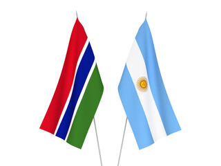 Argentina and Republic of Gambia flags