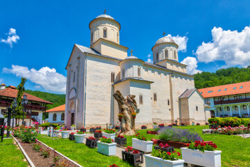 Medieval Mileseva Monastery. 13th century Serbian Orthodox monastery was founded by Serbian King Stefan Vladislav Nemanjic. Located near Prijepolje, Serbia. 