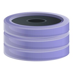 Weights barbell icon. Cartoon of weights barbell vector icon for web design isolated on white background