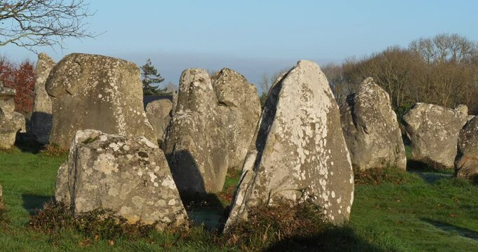 The stone alignments,Carnac, Morbihan, Brittany, France
