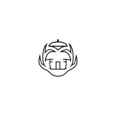 house of antler logo icon design vector