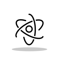 Atom icon in flat style. Chemistry atom symbol for your web site design, logo, app, UI Vector EPS 10.