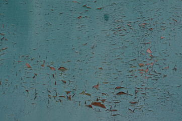 Old cracked paint. Rust structure.