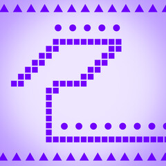 Texture abstract purple geometric on gradient background. 