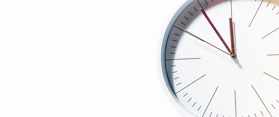 Fototapeta Clock, time management concept, time planning. Web banner, free space. obraz