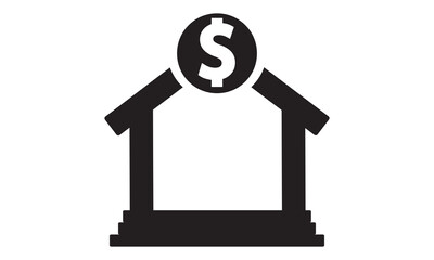 Bank deposit icon. vector graphics 