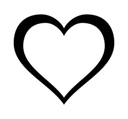 Decorative fancy heart, symbol of love line art vector icon for dating apps and websites