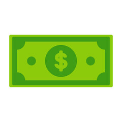 dollar banknotes isolate on white background.