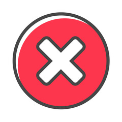 Fototapeta premium True and false symbols accept rejected for evaluation. Vector Simple and modern style.