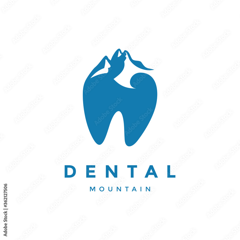 Wall mural Dental Mountain Vector Graphic Logo Design