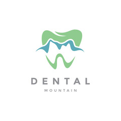 Dental Mountain Vector Graphic Logo Design