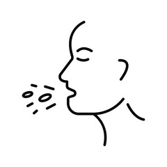 cough bacterium virus, sick icon