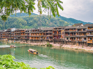 Scenery view of fenghuang old town .phoenix ancient town or Fenghuang County is a county of Hunan Province, China