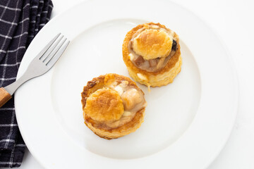 bouchée à la reine dans une assiette