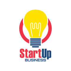 startup banner isolated on white background. vector illustration