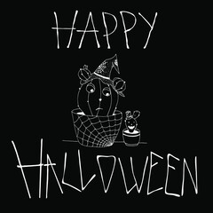 Vector Halloween card with a 