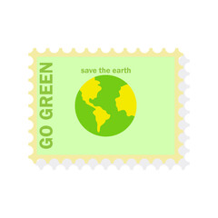 Obraz premium go green postcard. vector illustration