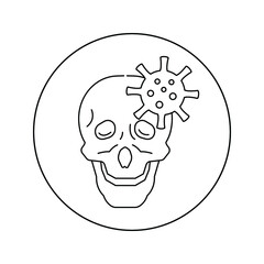 skull virus icon design vector