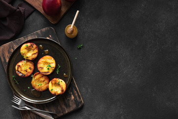 Grilled Peaches with Thyme, Honey