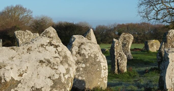 The stone alignments,Carnac, Morbihan, Brittany, France