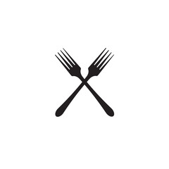 Fork  cross icon vector