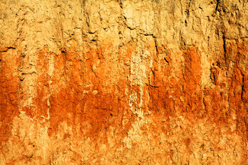 bright rich texture of the layers of natural clay