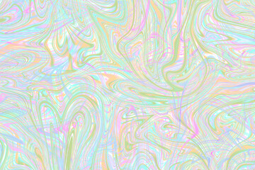 Fototapeta na wymiar Colourful psychedelic background made of interweaving curved shapes. liquid splash as Illustration.