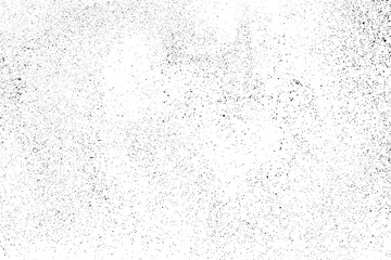 Distressed black texture. Dark grainy texture on white background. Dust overlay textured. Grain noise particles. Rusted white effect. Grunge design elements. Vector illustration, EPS 10.